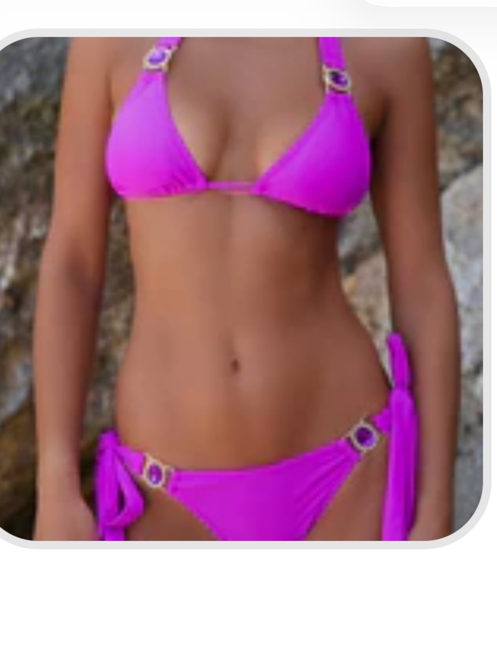 Purple Tie-Side Bikini Bottom - Picture 5 of 8